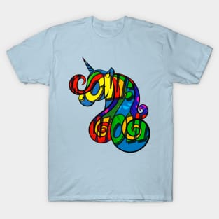 Colorful Unicorn Icon T-Shirt